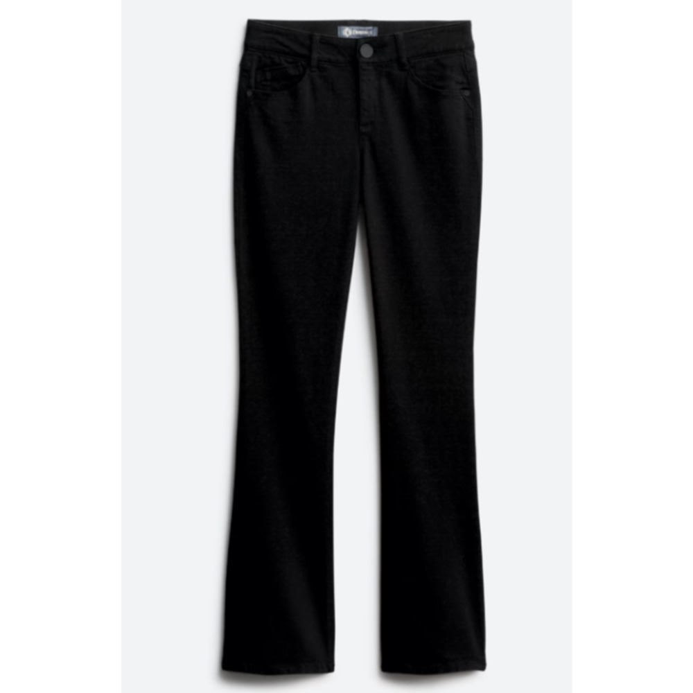 NWT Womens Ab Solution Itty Bitty Bootcut Jean Democracy Denim Black 12/32